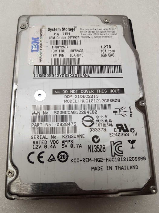 1.2TB 2.5\\" SAS HDD Mixed Brands 10K 6GBPS- QTY
