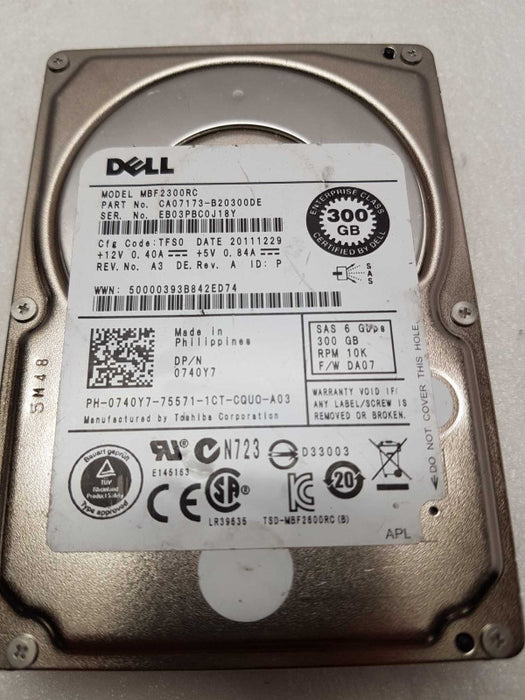 300GB 2.5\\" SAS HDD Mixed Brands 10K 6GBPS- QTY
