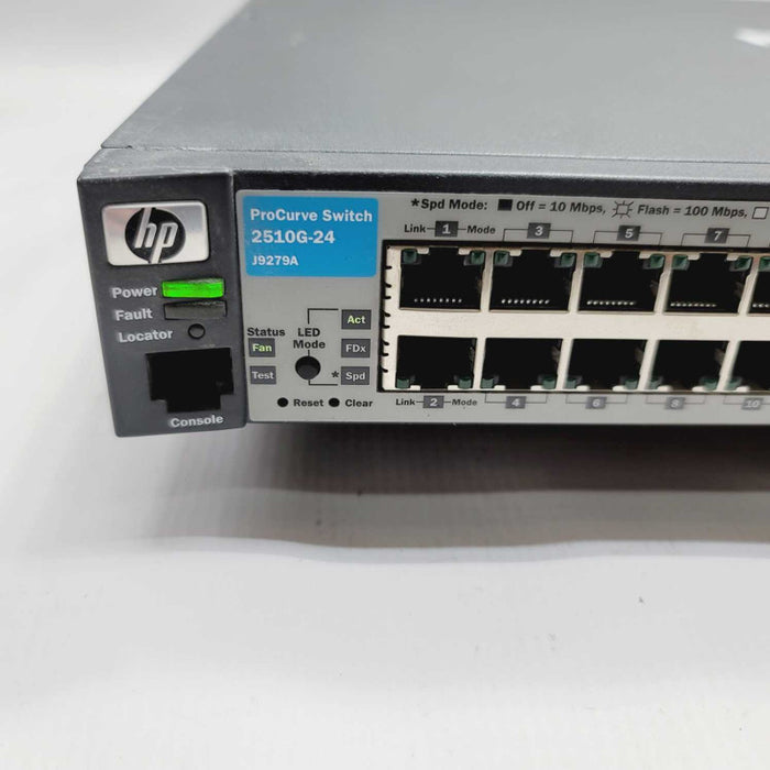 HP ProCurve HPE J9279A 24-Port Gigabit 2510G-24 Ethernet Network Switch =