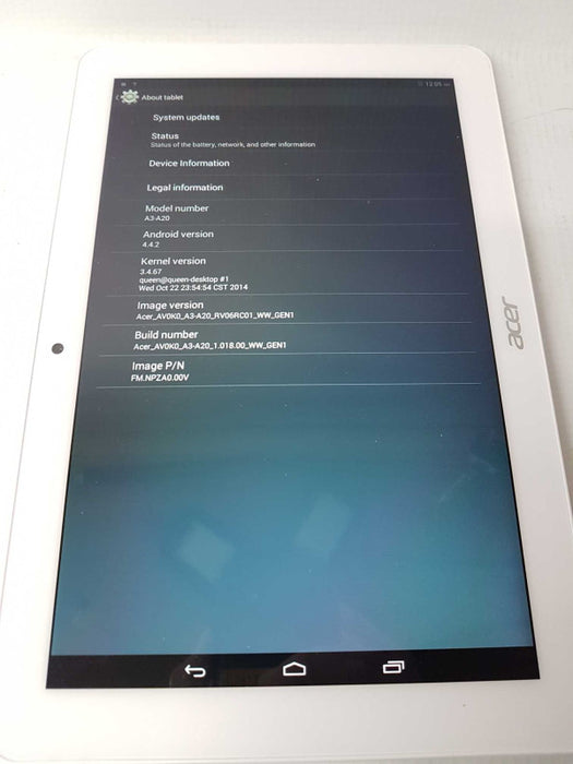 Acer Iconia Tab A3-A20 10.1\\" 16GB Non-carrier - READ #