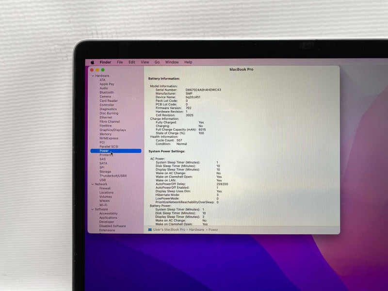 2016 MacBook Pro 15-inch TouchBar with i7 CPU 16GB RAM & 500GB Storage  -