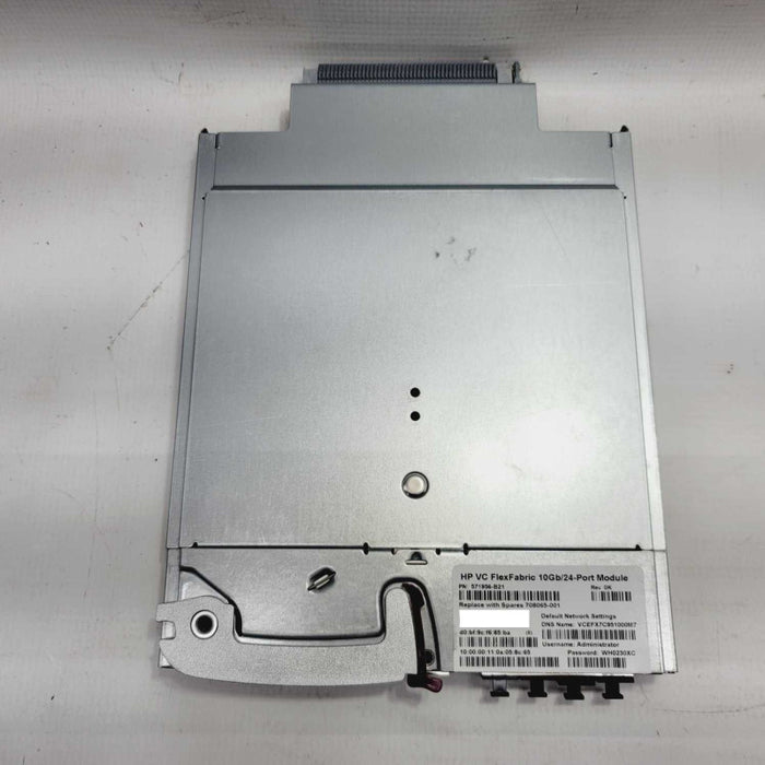 HP 708065-001 571956-B21 Virtual Connect Flex Fabric 10GB 24-Port Module =