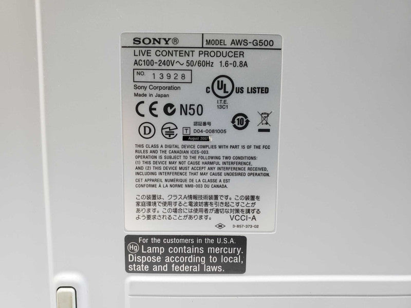 Sony Anycast Station AWS-G500 Live Content Producer (