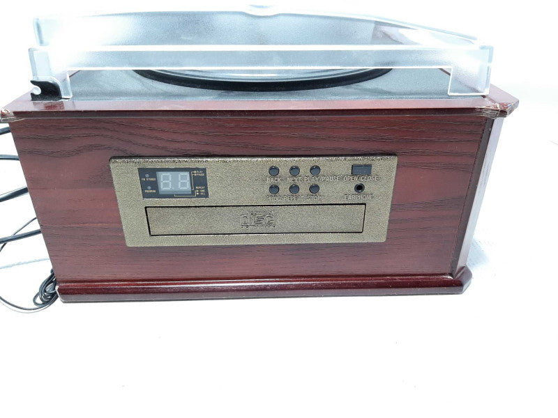 Sylvania SRCD838 5-in-1 Compact CD Shelf System - Radio Aux Cassette Phono $