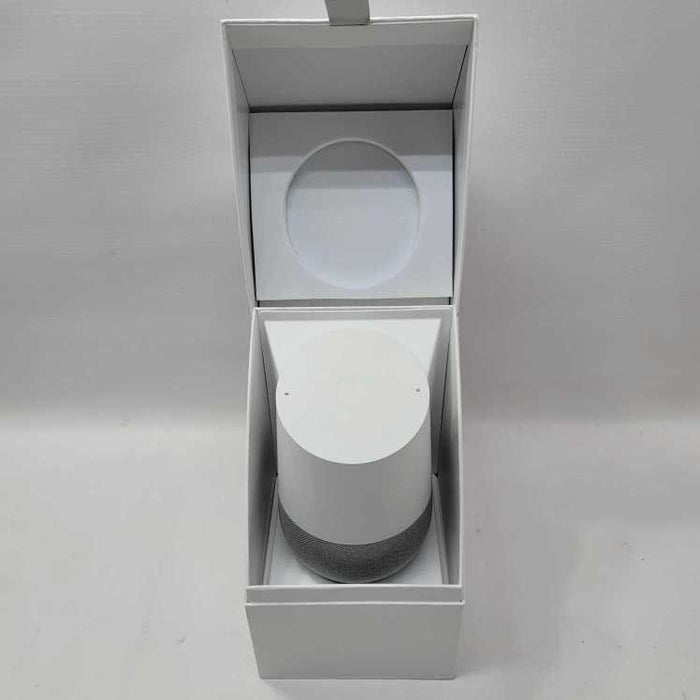 Google Home Smart Assistant - White Slate Used IN BOX MFG:2018 =
