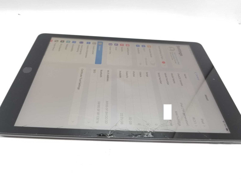Apple iPad 7th Gen 32GB Wi-Fi 10.2â Space Grey A2197, AS-IS READ* ~