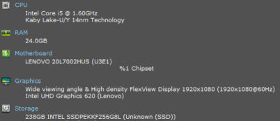 Lenovo ThinkPad T480s 14\\" FHD 1.6GHz i5-8250U 24GB RAM 256GB SSD =