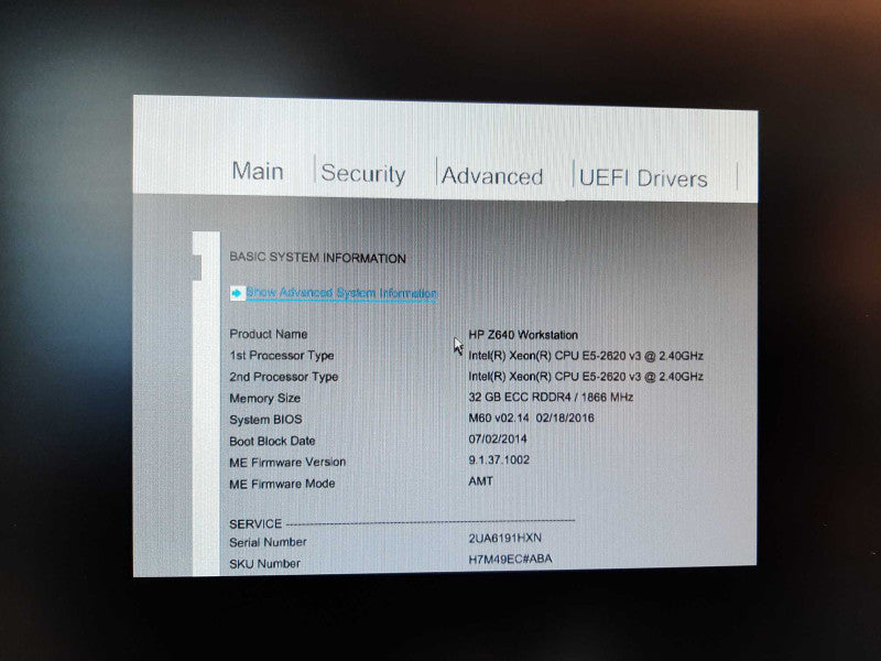 HP Z640 Workstation 2x E5-2620 v3 @ 2.4GHz 32GB DDR4 No HDD 2x NVS510 2GB $