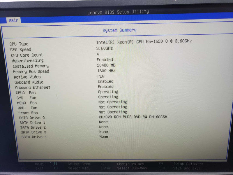Lenovo ThinkStation S30 Xeon E5-1620 3.6GHz 20 GB RAM QUADRO 2000D *READ* )