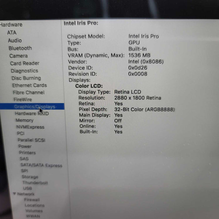 MacBook Pro Retina 15\\" Mid-2015 16GB RAM 250GB SSD i7 Integrated GPU A1398 =