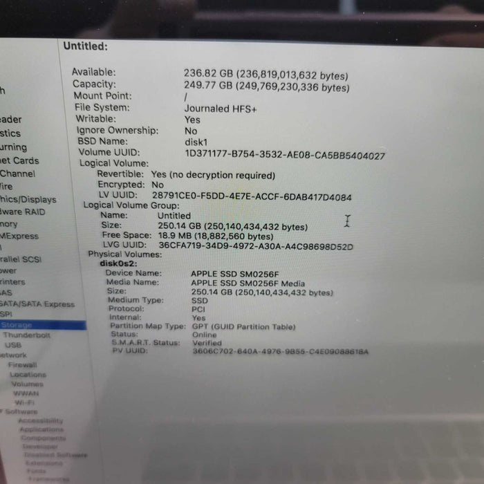 MacBook Pro Retina 15\\" Mid-2015 16GB RAM 250GB SSD i7 Integrated GPU A1398 =