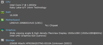 Lenovo ThinkPad E590 15.6\\" i7-8565U 16GB RAM 256GB NVMe SSD =