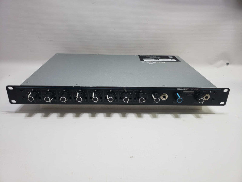 Shure SCM800 8 Channel Microphone Mixer Pro Audio Mic Rack Mount )