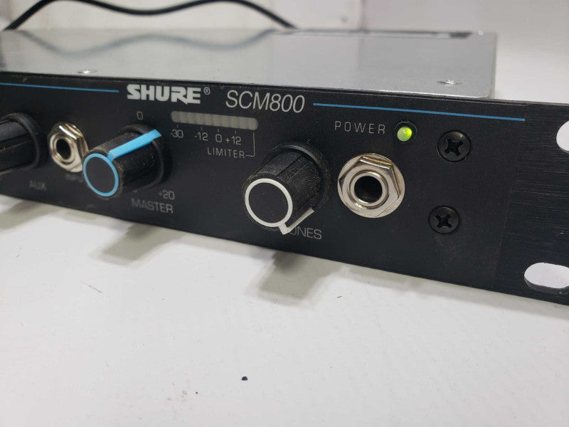 Shure SCM800 8 Channel Microphone Mixer Pro Audio Mic Rack Mount )