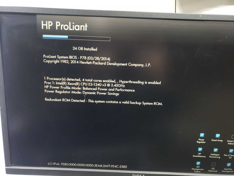 HP Proliant ML310e Gen8 v2 Xeon E3-1240 v3 @ 3.40 GHz 24 GB RAM 2x PSU *READ* )