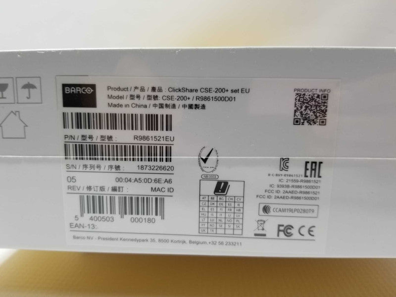 Barco ClickShare CSE-200+ set EU R9861500D01 wireless presentation system _