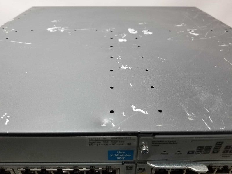 HP E5406 J8697A zl Switch w/ 2x J9534A, 1x J9535A, 1x J9536A, 2x PSU _