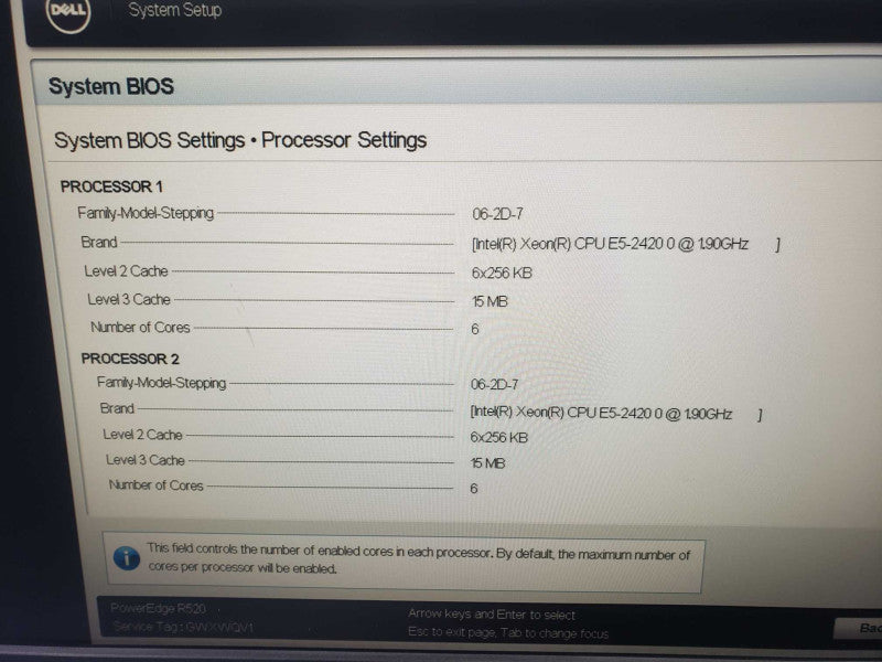 Dell PowerEdge R520 2x Xeon E5-4220 @ 1.90GHz 16 GB RAM 2x PSU *READ* )