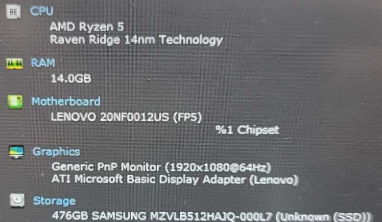 Lenovo ThinkPad E595 20NF-0012US 15.6\\" FHD 3500U 2.1GHz 16GB RAM 512GB SSD =