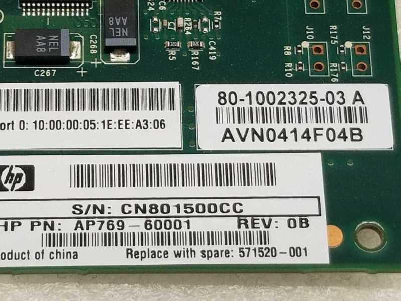 Brocade 815 Single Port SFP+ - 8Gbps Full Height PCIe-x8 HBA Card ~