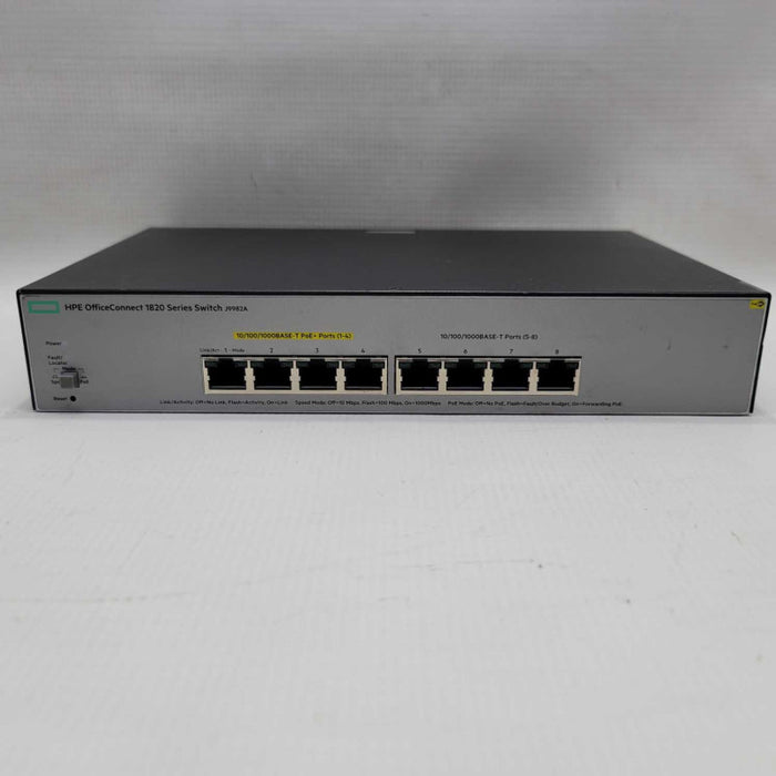 HP 1820 Series Switch J9982A (65W) 8G PoE+ 10/100/1000BASE =