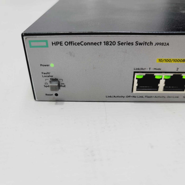 HP 1820 Series Switch J9982A (65W) 8G PoE+ 10/100/1000BASE =