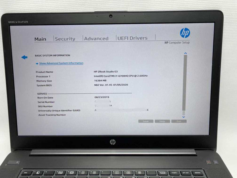 HP ZBook 15 Studio G3 with i7-6700HQ CPU 16GB RAM & 512GB SSD READ  -