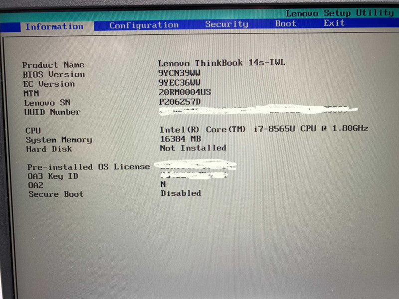 Lenovo ThinkBook 14s-IWL with Intel i7-8565U CPU 16GB RAM & Dedicated AMD GPU -