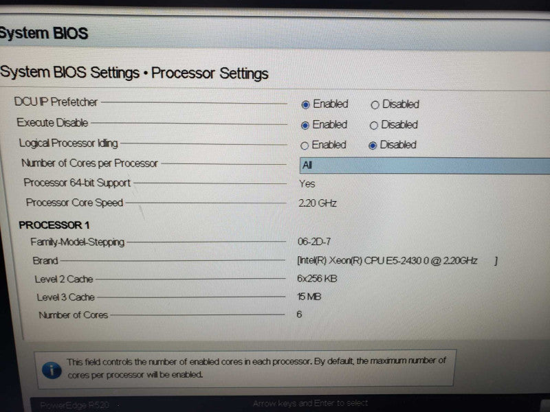Dell PowerEdge R520 1x Xeon E5-2430 @ 2.20GHz 32 GB RAM 2x PSU HDD Caddies )