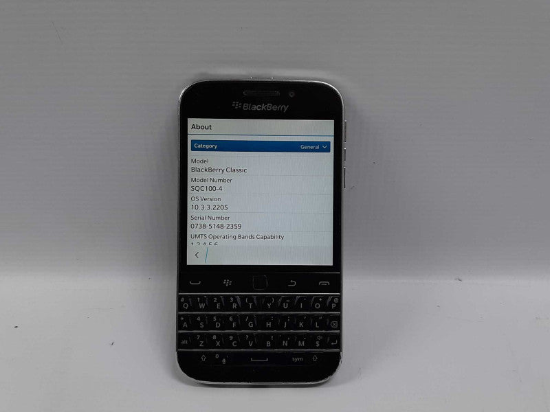 BlackBerry Classic Q20 SQC100-4 16GB Black Wind/Freedom Locked $