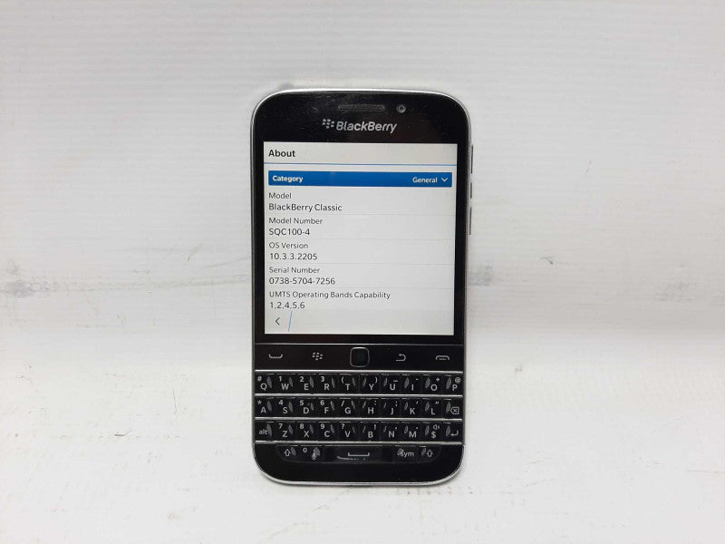 BlackBerry Classic Q20 SQC100-4 16GB Black Wind~Freedom Locked  $