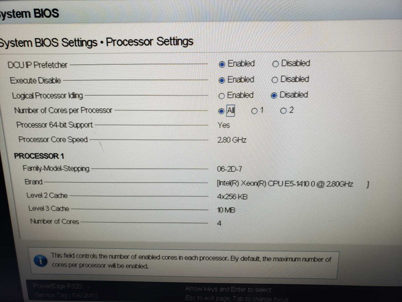 Dell PowerEdge R320 1x Xeon E5-1410 @  2.80GHz 20 GB RAM 2x PSU PERC 310 )