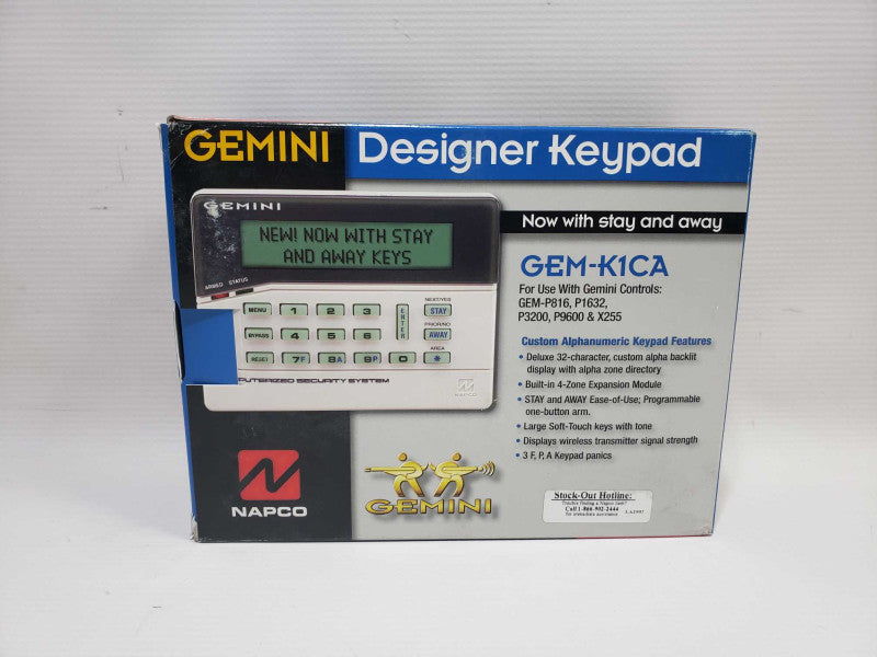 Gemini Designer KeyPad GEM-K1CA With Box )