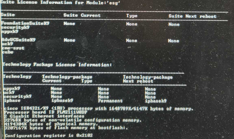 Cisco ISR 4321/K9 V02 Integrated Services Router wo/ AC =