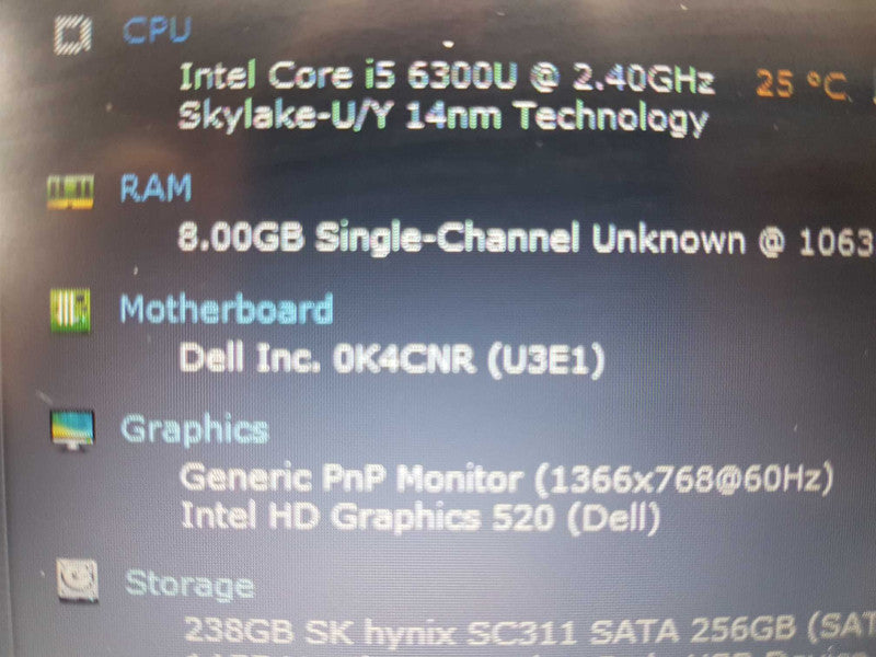 Dell Lattitude E7270 i5-6300U @ 2.40ghz / 8gb ram / 256gb ssd / 14\\" #