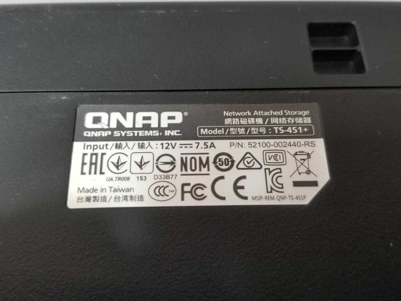 QNAP TS-451+ 4-Bay NAS server, No HDD/Caddies, AS-IS ~