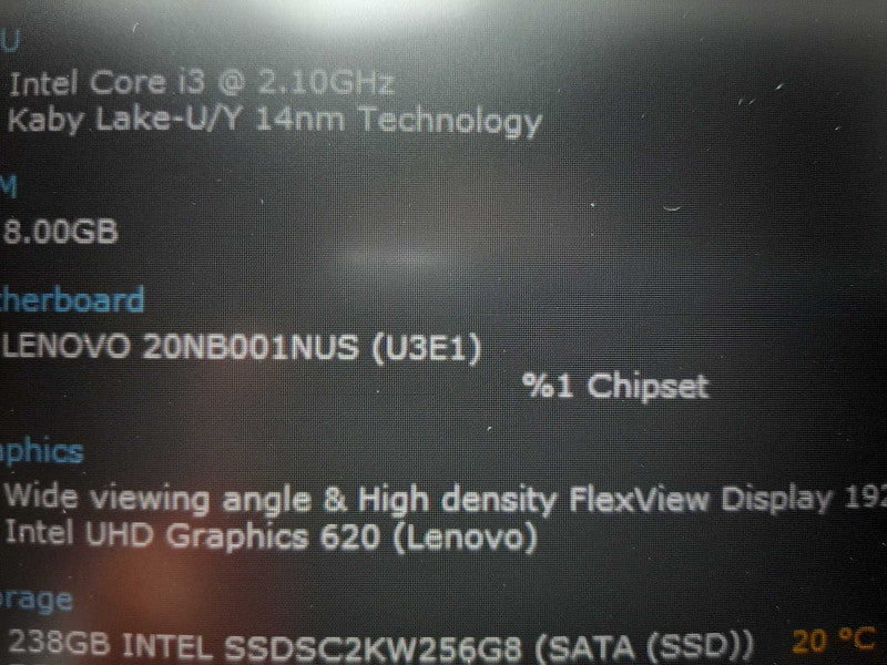 Lenovo Thinkpad E590 i3-8145U @ 2.10GHz  8GB DDR4 256GB NVme 15.6\\" $