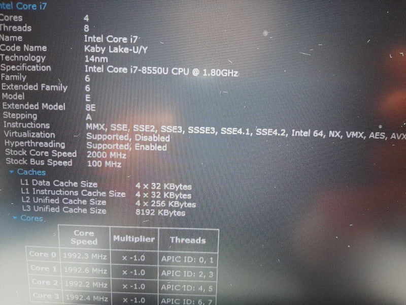 Lenovo Thinkpad E590 i7-8550U @ 1.80GHz 8GB DDR4  500GB SSD 2.5\\" 15.6\\"  $