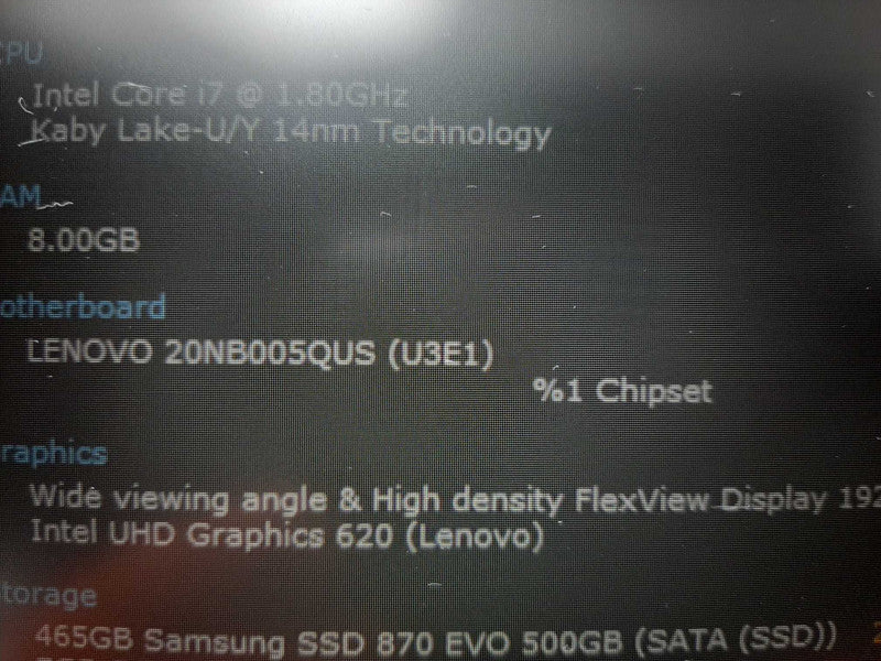 Lenovo Thinkpad E590 i7-8565U @ 1.80GHz 8GB DDR4 500GB SSD 2.5\\" 15.6\\" $ $