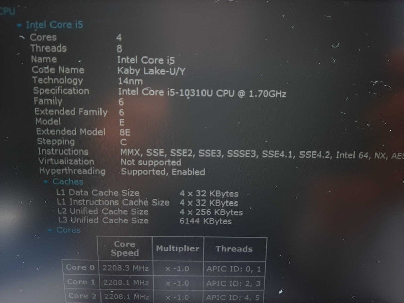 Lenovo Thinkpad T14 i5-10310U @ 1.70GHz 24GB DDR4 256GB NVme 14\\" $