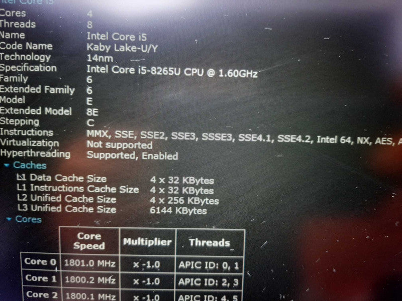 Lenovo Thinkpad L390 i5-8265U @ 1.60GHz 8GB DDR4 256GB NVme 14\\" $