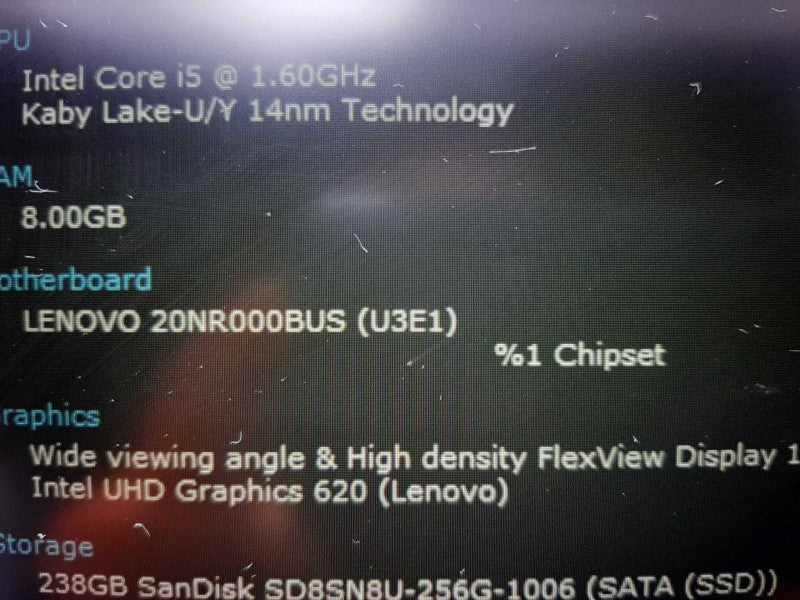 Lenovo Thinkpad L390 i5-8265U @ 1.60GHz 8GB DDR4 256GB NVme 14\\" $