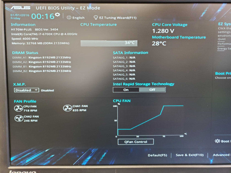 Custom PC Asus H170M Core i7-6700K @ 4.0GHz 32GB Ram 250GB SSD 2.5\\" GTX 970 (
