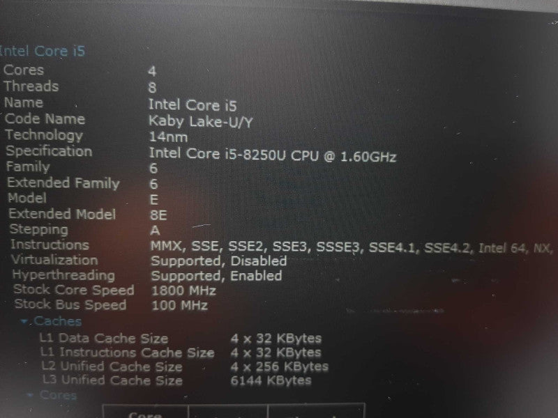 Dell Latitude 5490 14\\" i5-8250U 1.60GHz 8GB DDR4 256GB NVme $