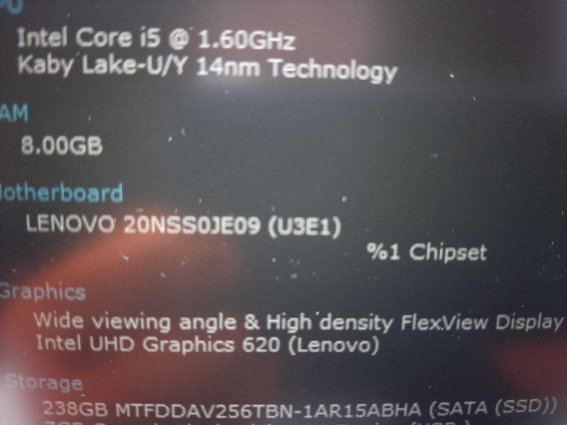 Lenovo Thinkpad L390 i5-8265U @ 1.60GHz 8GB DDR4 256GB NVme 14\\"  $