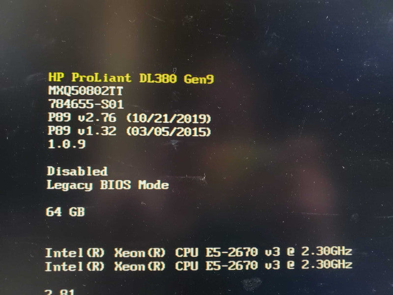 HP Proliant DL380 Gen9 2x Xeon E5-2670(v3) 2.3GHz 12C/64GB, P440ar, No HDDs ~