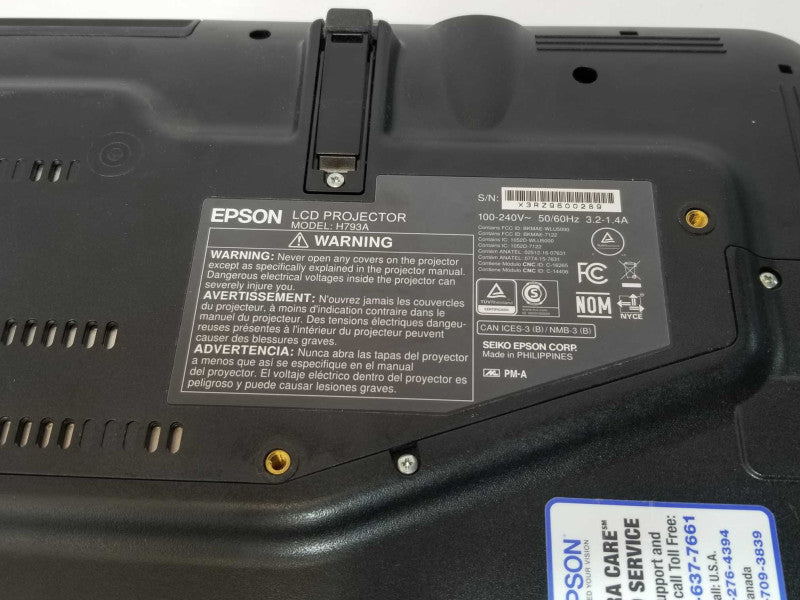 Epson PowerLite 1785W LCD Projector H793A, Read _