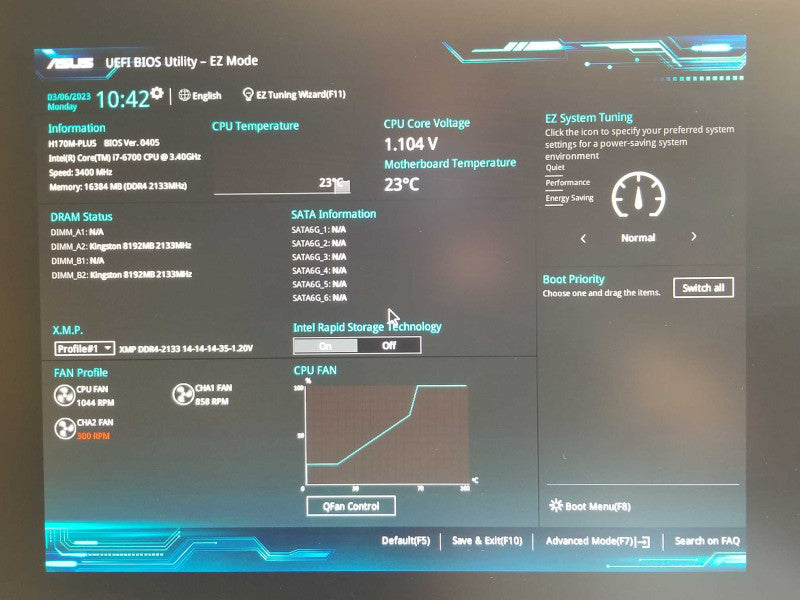 Custom/Asus Tower PC, Core I7-6700 3.4GHz, 16GB DDR4, 500GB SSD + 2TB HDD _