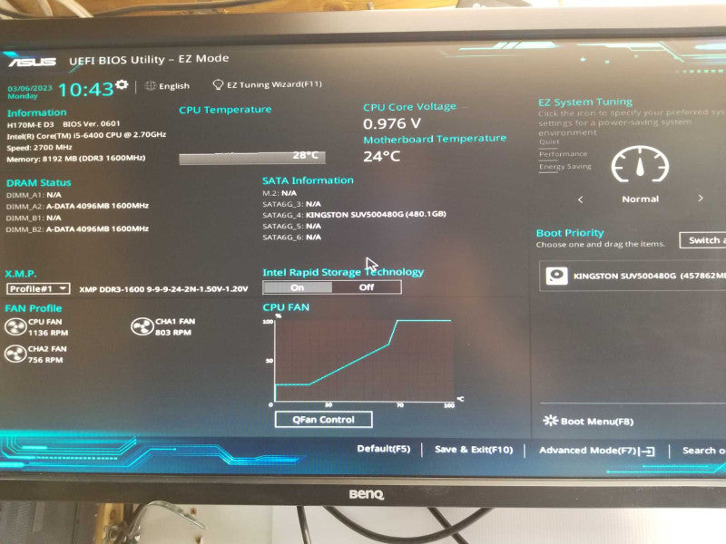 Custom/Asus Tower PC, Core I5-6400 2.7GHz, 8GB, 480GB SSD, R7250 1G GPU _