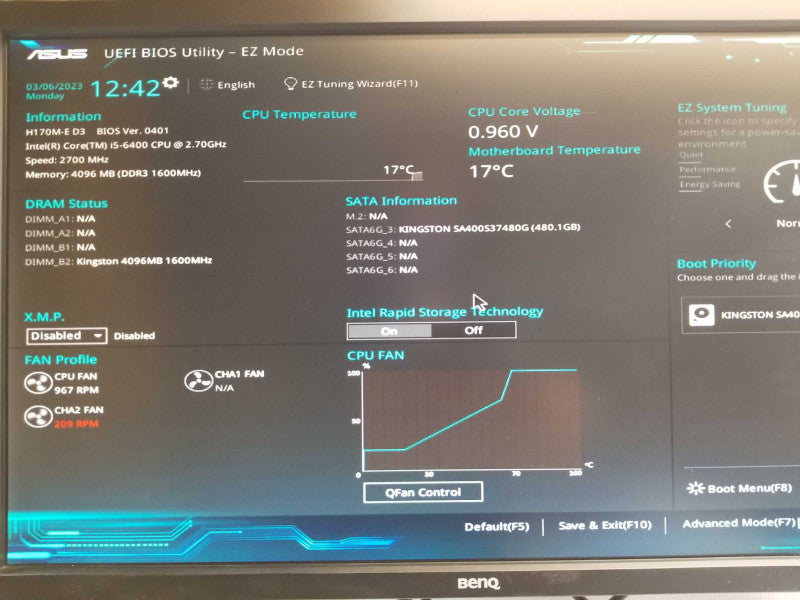 Custom/Asus Tower PC, Core I5-6400 2.7GHz, 4GB, 480GB SSD _